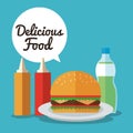 Delicius food. Hamburger icon. Menu concept. graphic