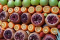 Delicous assorted fruits, green apples, orange and pomegranates Royalty Free Stock Photo