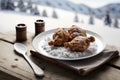 Delicous fried chicken, pan-fried and deep fried, with golden crisp coating on a nice plate. AI generated