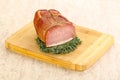 Delicous pork cured meat isolated