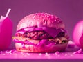 Beautifully Decorated New Pink Burger