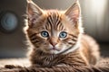 Kitten\'s Endearing Stare: Irresistibly Cute and Charming