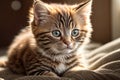 Kitten\'s Endearing Stare: Irresistibly Cute and Charming