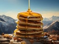 Delight in a Tower of Delectable Pancakes - A Butter-Loaded Feast for the Eyes!