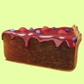 Delight your senses with irresistible berry cake. Royalty Free Stock Photo