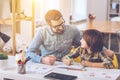 Delighted positive man looking at his son Royalty Free Stock Photo