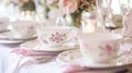 Delightful afternoon tea with cakes and pastries Royalty Free Stock Photo