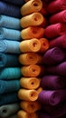 A delightful array of multicolored fabrics presented on matting texture background Royalty Free Stock Photo