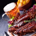 Delightful BBQ Spareribs from the Smoker Royalty Free Stock Photo