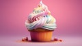 A delightful cupcake showcasing its intricate design