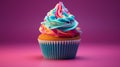 A delightful close-up of a multi-layered cupcake Royalty Free Stock Photo