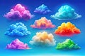 Delightful Cloud Illustrations A Modern Logo Collection for Creative Projects Royalty Free Stock Photo