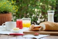 Delightful and Colorful Breakfast in the garden