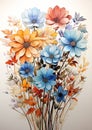 Delightful Daisies: A Vibrant Fusion of Earthy Tones and Playful