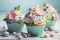 Delightful Easter cupcakes adorned with edible