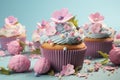 Delightful Easter cupcakes adorned with edible