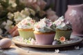 Delightful Easter cupcakes adorned with edible