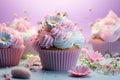 Delightful Easter cupcakes adorned with edible