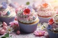 Delightful Easter cupcakes adorned with edible