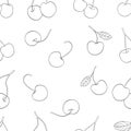 Delightful garden - Seamless pattern of cherries