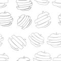 Delightful garden - Seamless pattern of a lot of sliced apples