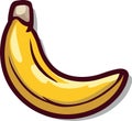 Cheerful Banana: Hand-Drawn Cartoon Illustration