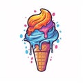 Ice cream logo Royalty Free Stock Photo
