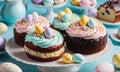 Delicious Easter Cake with Colorful Eggs
