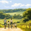 Biking Family Adventure in Nature