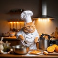 The Cat Chef: When Claws Create Culinary Magic Royalty Free Stock Photo