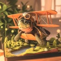 Adorable Turtle Aviator: Ready for Adventure!