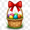 Festive Easter Basket Illustration Royalty Free Stock Photo