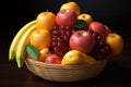 A delightful mix of fruits presented in a convenient, appetizing bowl
