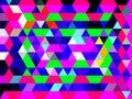 A delightful pattern of digital illustration of colorful triangles, squares and rectangles Royalty Free Stock Photo