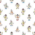 Delightful Seamless Pattern Featuring Charming Retro Snowman Characters, Evoking Nostalgia And Holiday Cheer