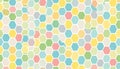 A delightfully bright and intricate abstract geometric background pattern featuring a dense network of tessellated hexagons Royalty Free Stock Photo
