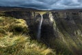 Delika canyon and waterfall in the Nervion river source, North of Spain