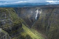 Delika canyon and waterfall in the Nervion river source, North of Spain