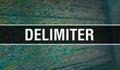 Delimiter with Binary code digital technology background. Abstract background with program code and Delimiter. Programming and