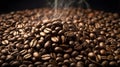 delious coffee beans fresh roastet, AI-generated Royalty Free Stock Photo