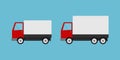 Delirery trucks icon set flat style