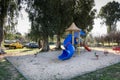 Delirious city playground with tanks Royalty Free Stock Photo