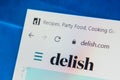 Delish.com Web Site. Selective focus. Royalty Free Stock Photo