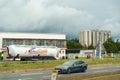 Delisle transport logistics company. Semi-trailer tank with the company logo.