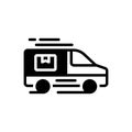 Black solid icon for Deliver, delivery and truck