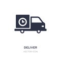 deliver icon on white background. Simple element illustration from Transport concept