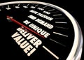 Deliver Value Speedometer Royalty Free Stock Photo