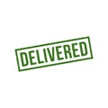 Delivered Stamp, Delivered Grunge Square Sign Royalty Free Stock Photo
