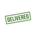 Delivered Stamp, Delivered Grunge Square Sign Royalty Free Stock Photo