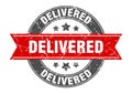 delivered stamp Royalty Free Stock Photo